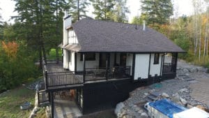 Castle on the Mountain - Bed & Breakfast and Cottage Accomodations Vernon BC - Upper Gate House Aerial 1 1920w
